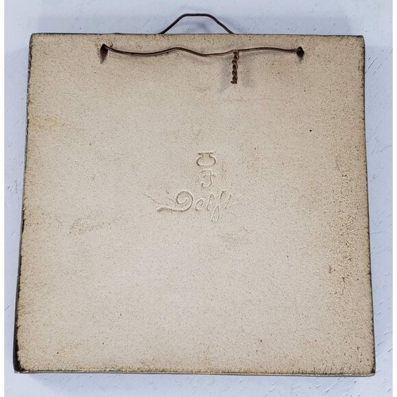 Porceleyne Fles Royal Delft Cloisonne Tile Overussel Coat Arms Wall Hanging - Picture 5 of 6